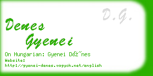 denes gyenei business card